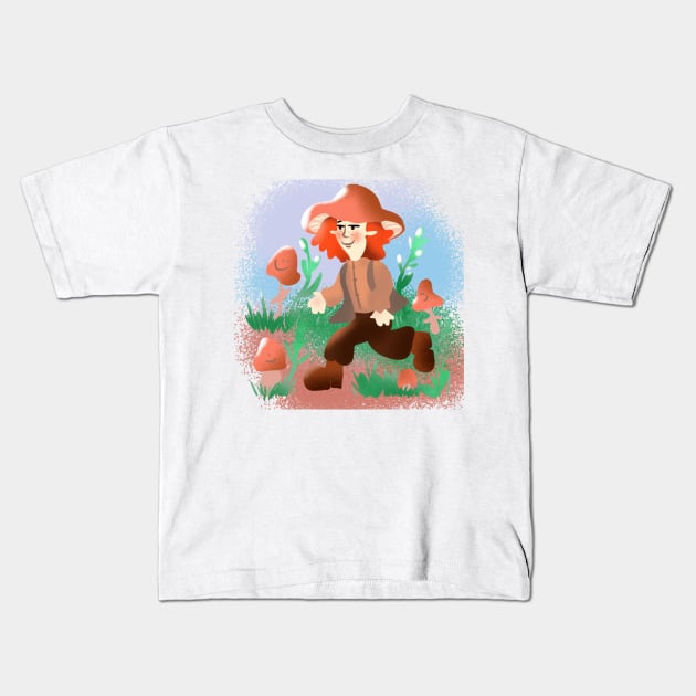 Girl on the forest Kids T-Shirt by maryglu